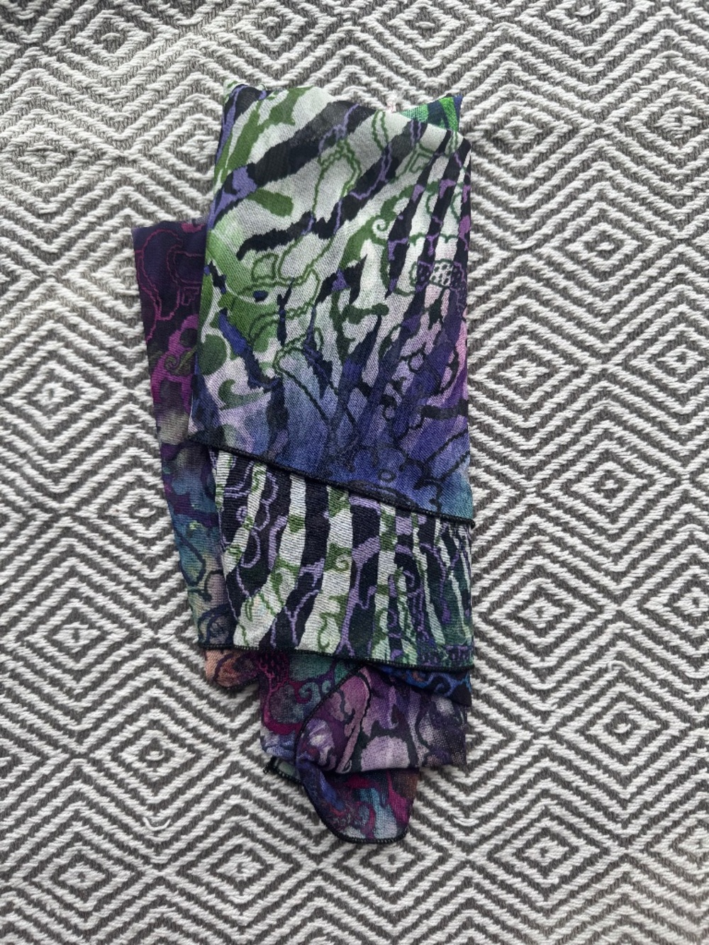 Graye Scarf by Marie Grey of St. John's Binta Multicolor Abstract Pattern